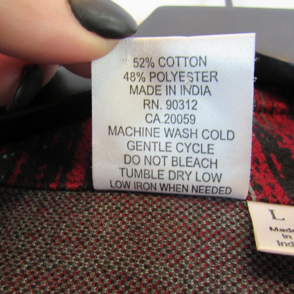 Parsley & Sage Red Gray Button Front Sweater Coat - image 2